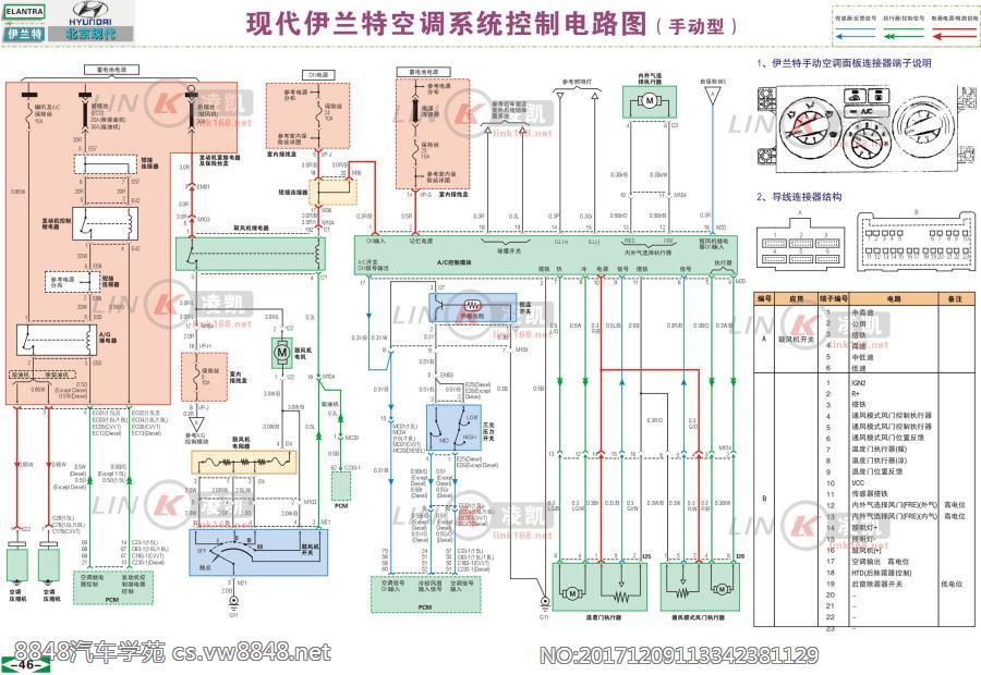 北京现代伊兰特 1空调音响系统电路